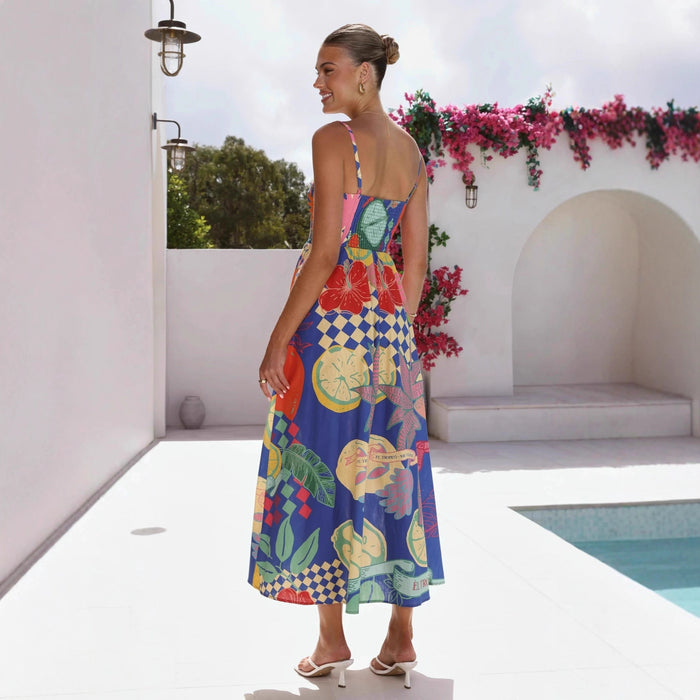 Rixa Maxi Dress - Blue