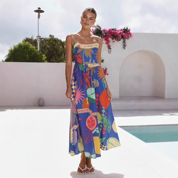 Rixa Maxi Dress - Blue