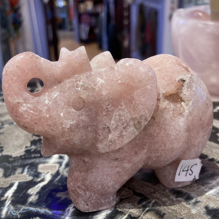 Rose amethyst elephant