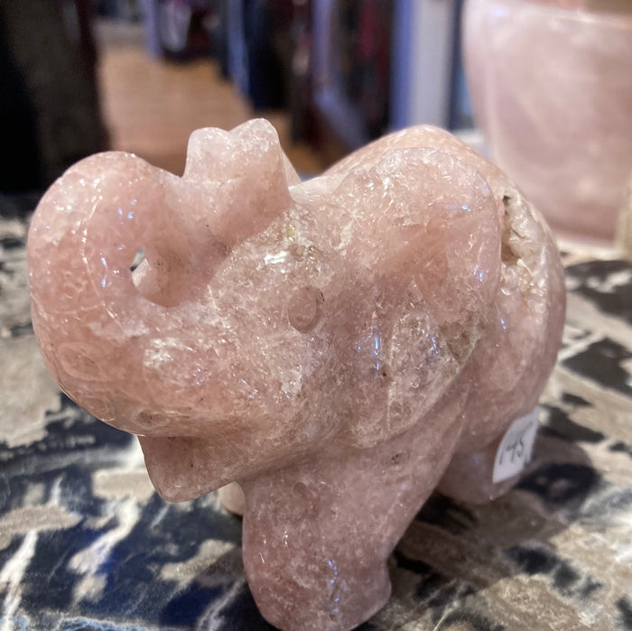 Rose amethyst elephant