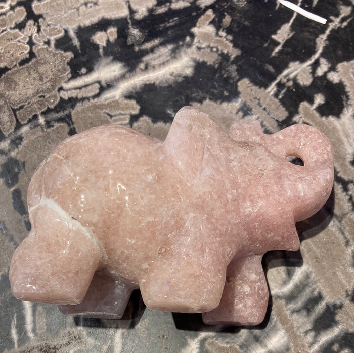 Rose amethyst elephant