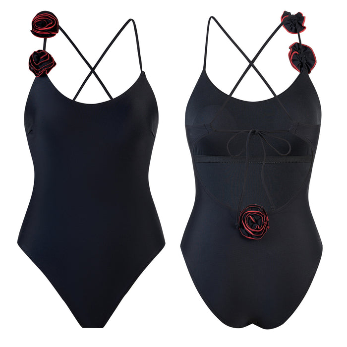 Rose Noir Swimsuit - Black