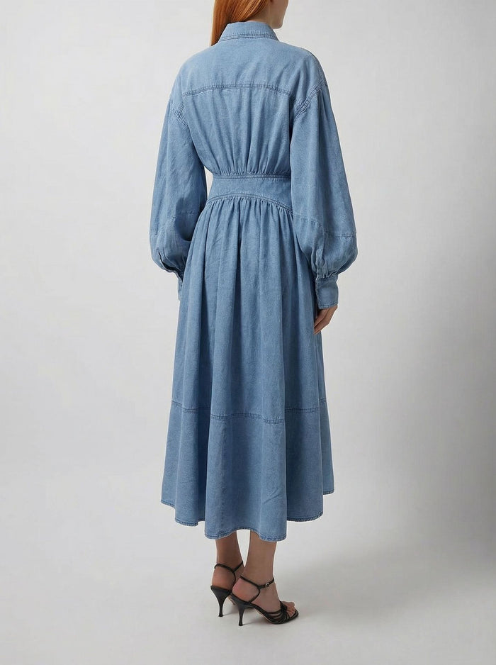 Rovi Midi Dress - Light Blue