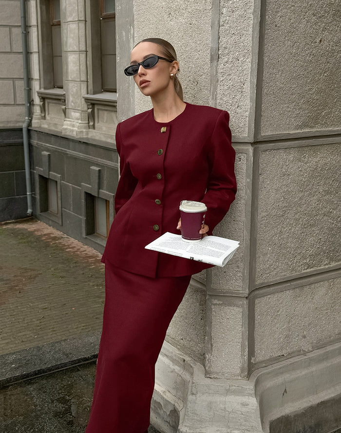 Rue Co ord Set - Red