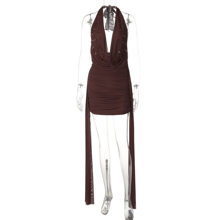 Runa Mini Dress - Brown