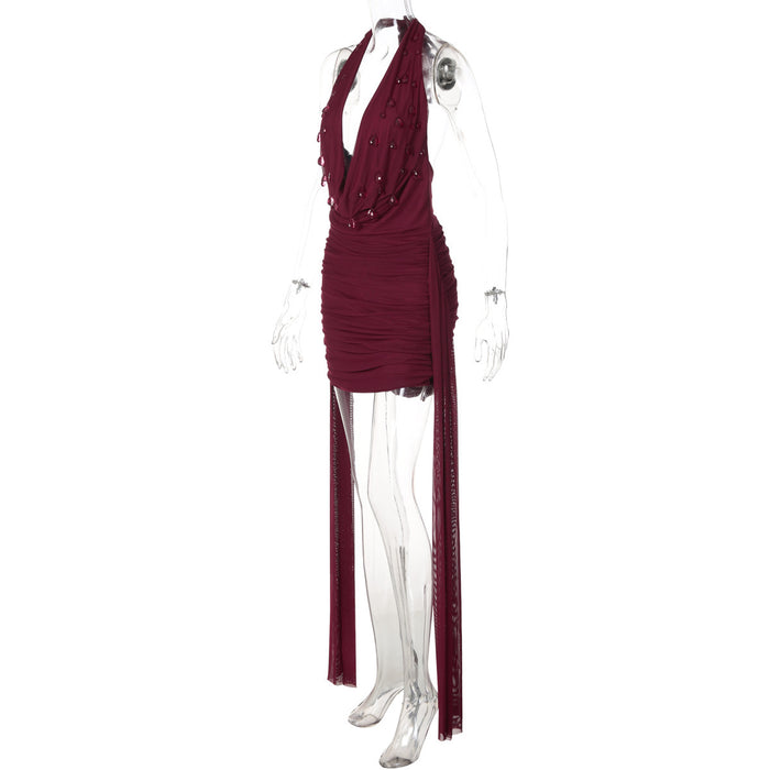 Runa Mini Dress - Maroon
