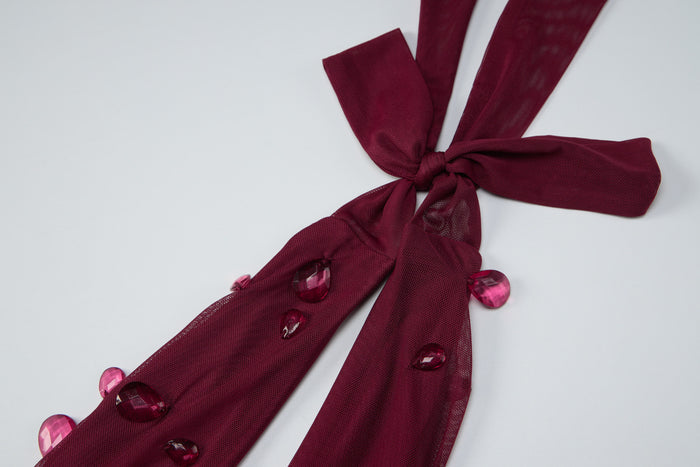 Runa Mini Dress - Maroon