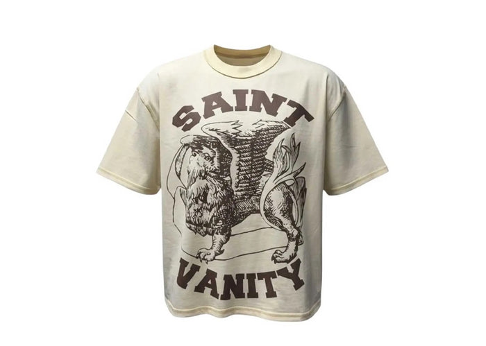 Saint Vanity Griffin Cream Brown T-Shirt