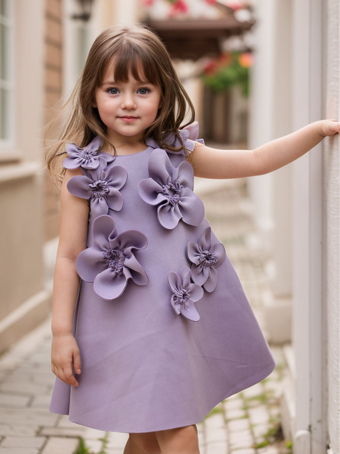 Sale Janya's Closet: Aster A-Line Lavender Neoprene Dress