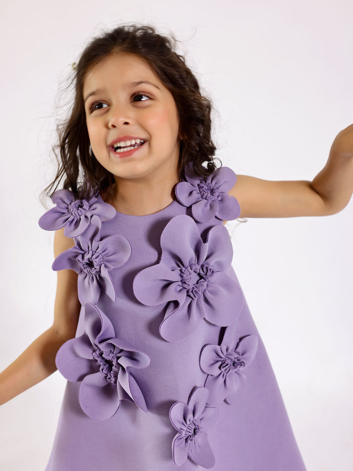 Sale Janya's Closet: Aster A-Line Lavender Neoprene Dress