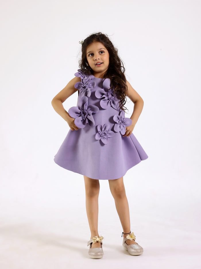 Sale Janya's Closet: Aster A-Line Lavender Neoprene Dress