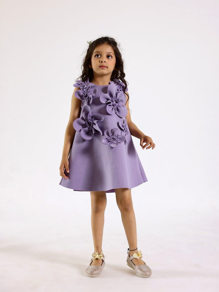 Sale Janya's Closet: Aster A-Line Lavender Neoprene Dress