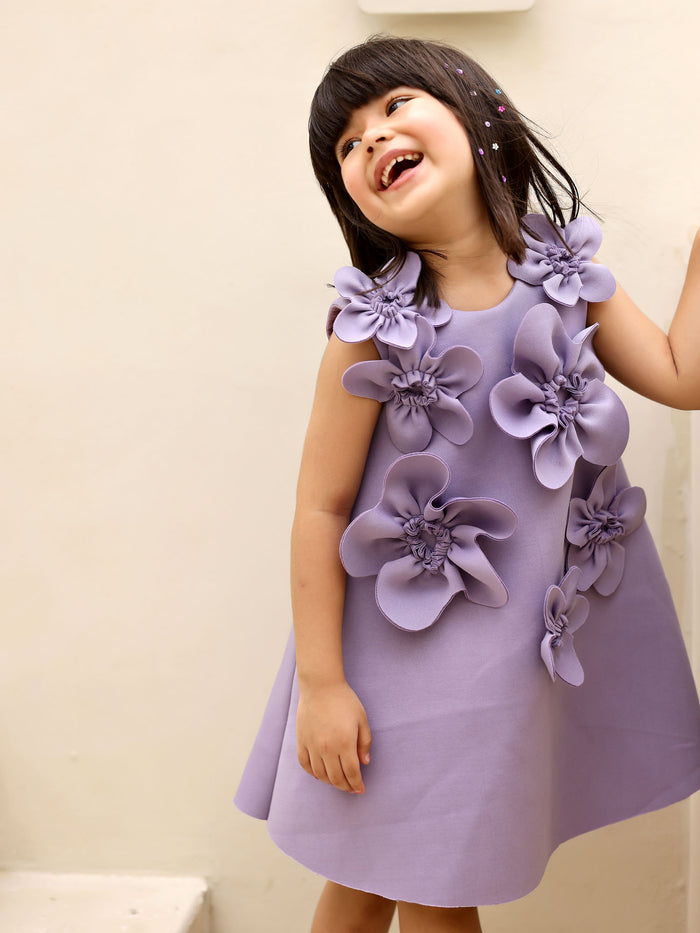 Sale Janya's Closet: Aster A-Line Lavender Neoprene Dress