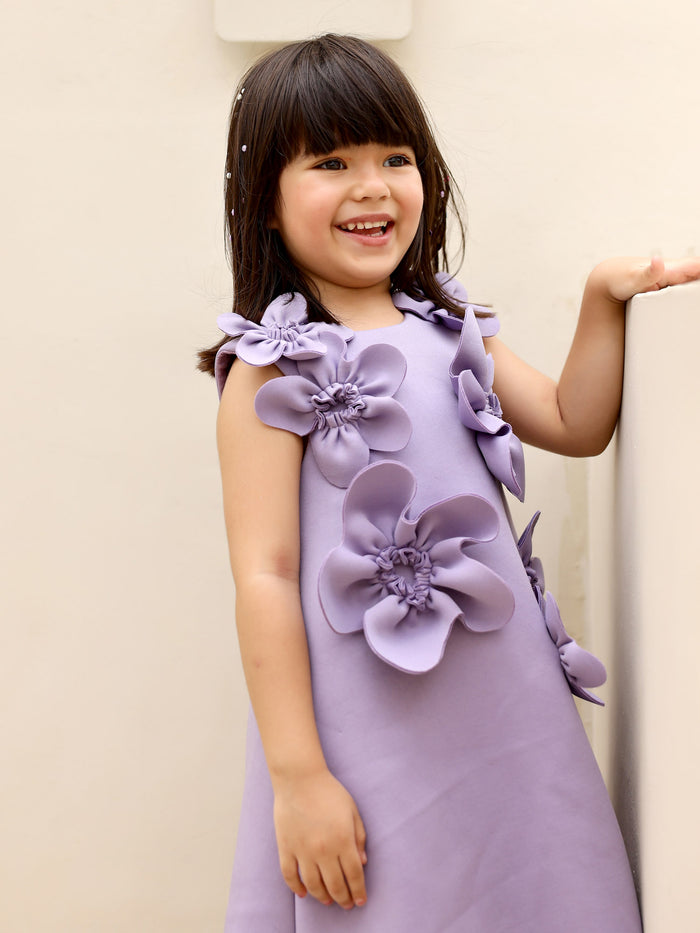 Sale Janya's Closet: Aster A-Line Lavender Neoprene Dress