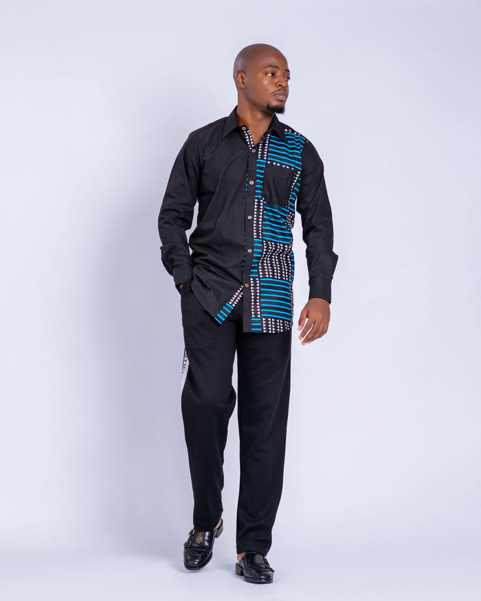 Sami Men's African Print Shirt