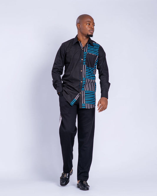 Sami Men's African Print Shirt