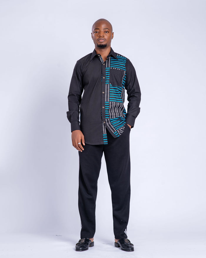 Sami Men's African Print Shirt