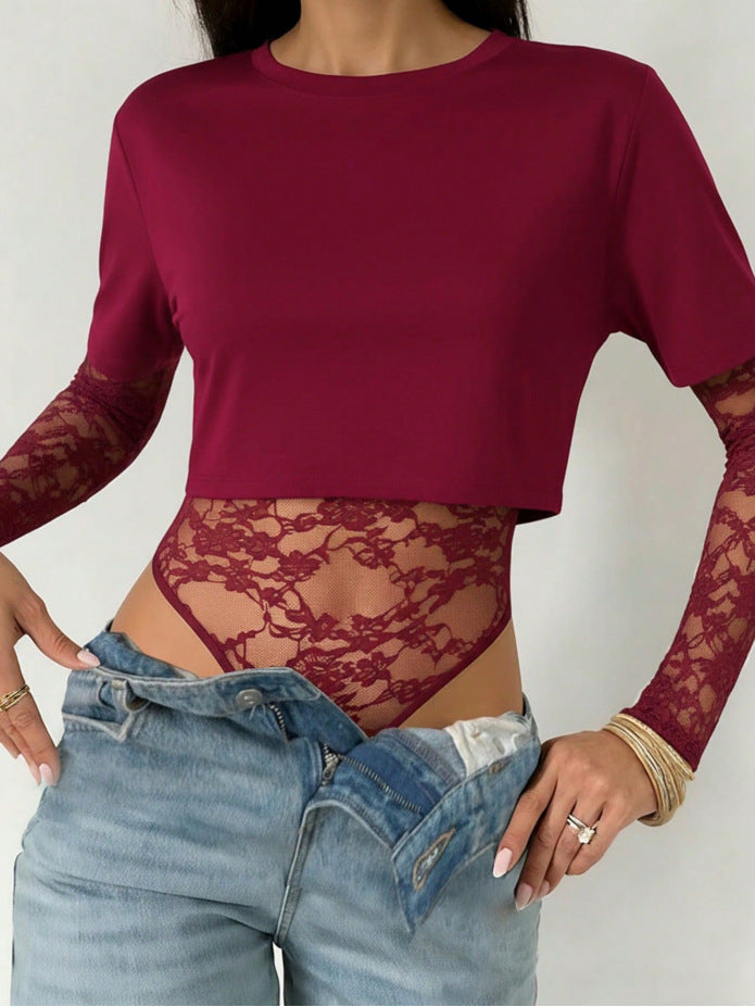 Sayble Bodysuit - Maroon