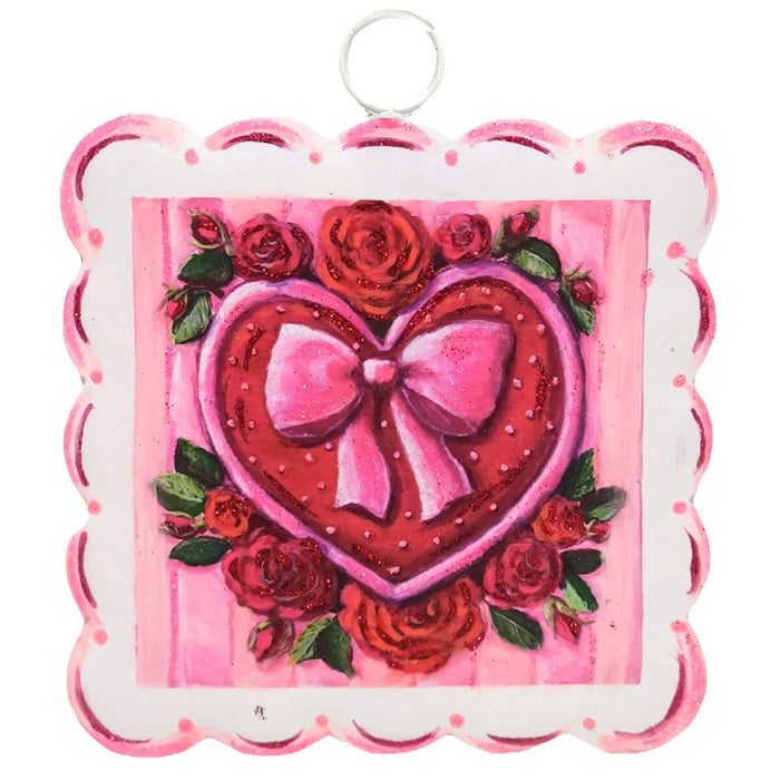 Scallop Heart & Roses Mini Gallery Art