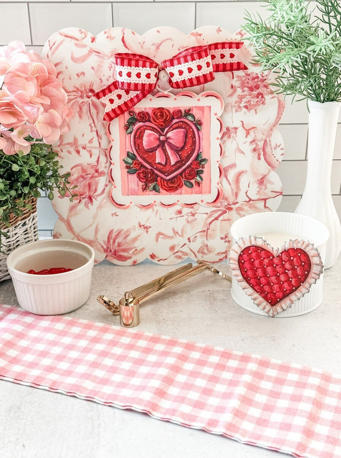 Scallop Heart & Roses Mini Gallery Art