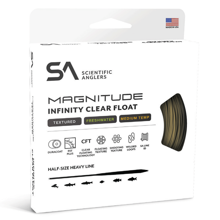 Scientific Anglers Magnitude Textured Infinity Clear Float Trout freshwater nymph fly line