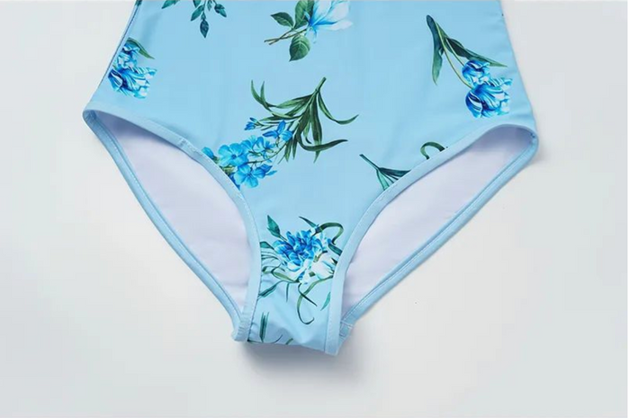Sea Flame Swimsuit  - Blue