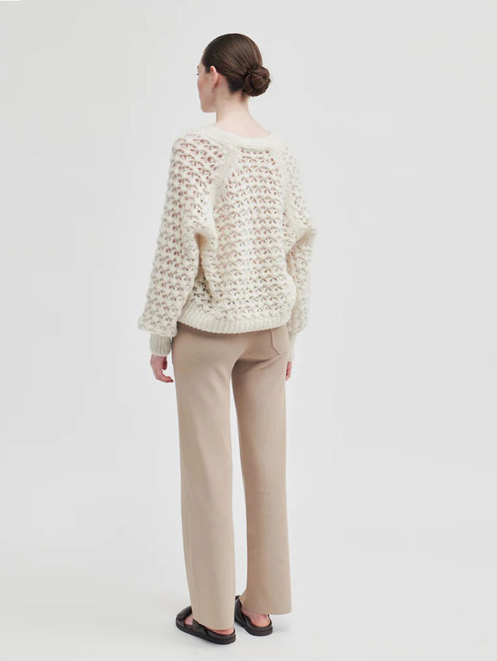Second Female Ilanka Knit Cardigan Dark Chalk