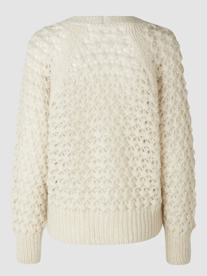 Second Female Ilanka Knit Cardigan Dark Chalk
