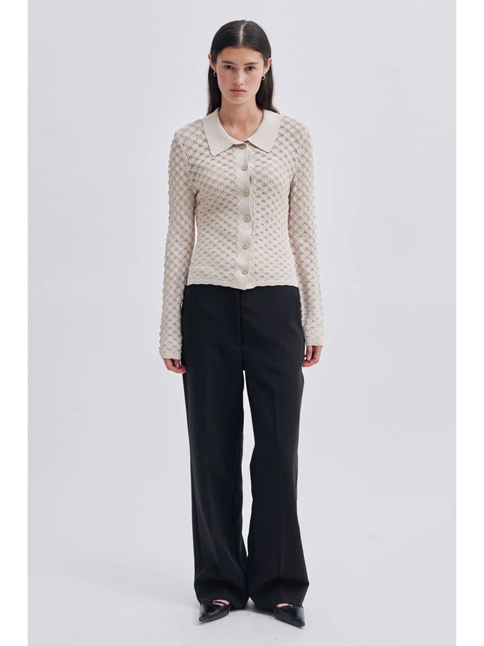 Second Female Wilda Knit Cardigan French Oak