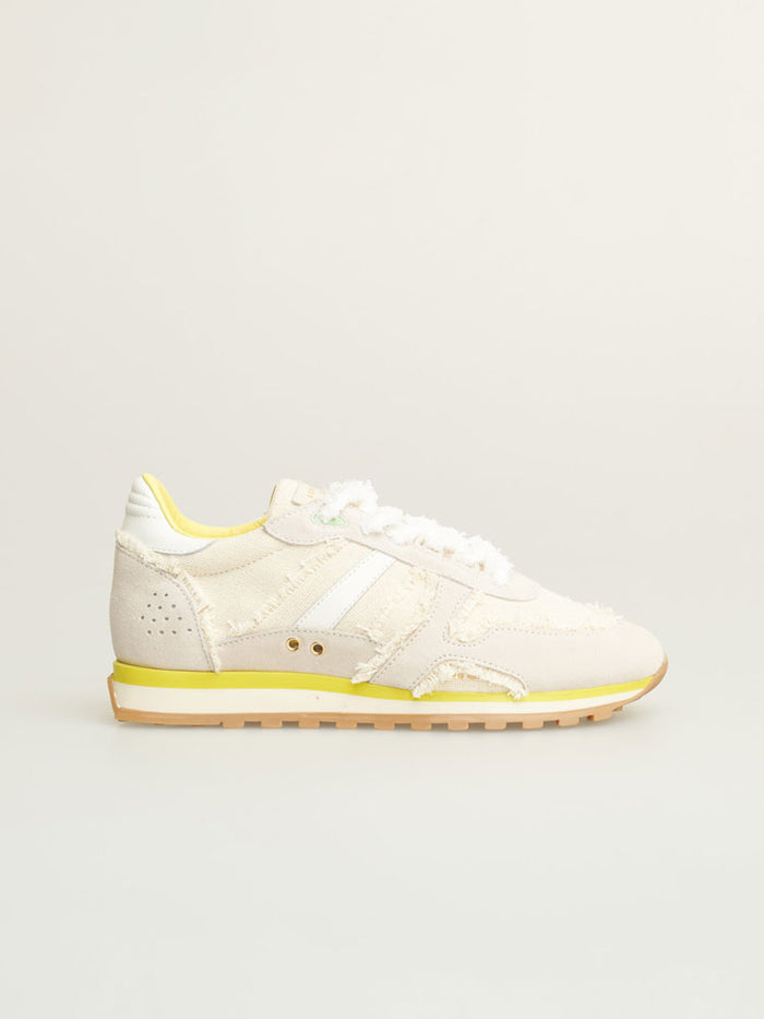 Serafini Bella Trainers Milk, White & Yellow