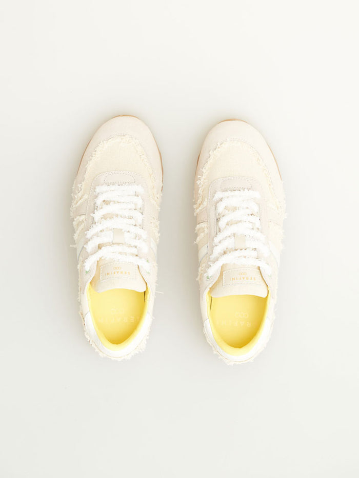 Serafini Bella Trainers Milk, White & Yellow