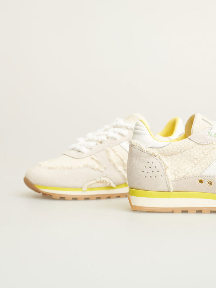 Serafini Bella Trainers Milk, White & Yellow