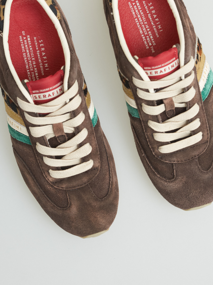 Serafini RM60 Trainers Brown & Leopard