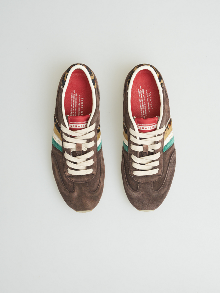 Serafini RM60 Trainers Brown & Leopard