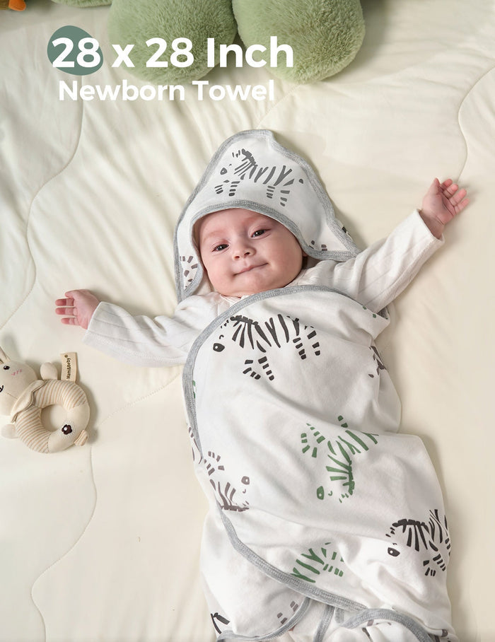 Serviette à capuche pour bébé Momcozy Meilleurs Vœux – Courage