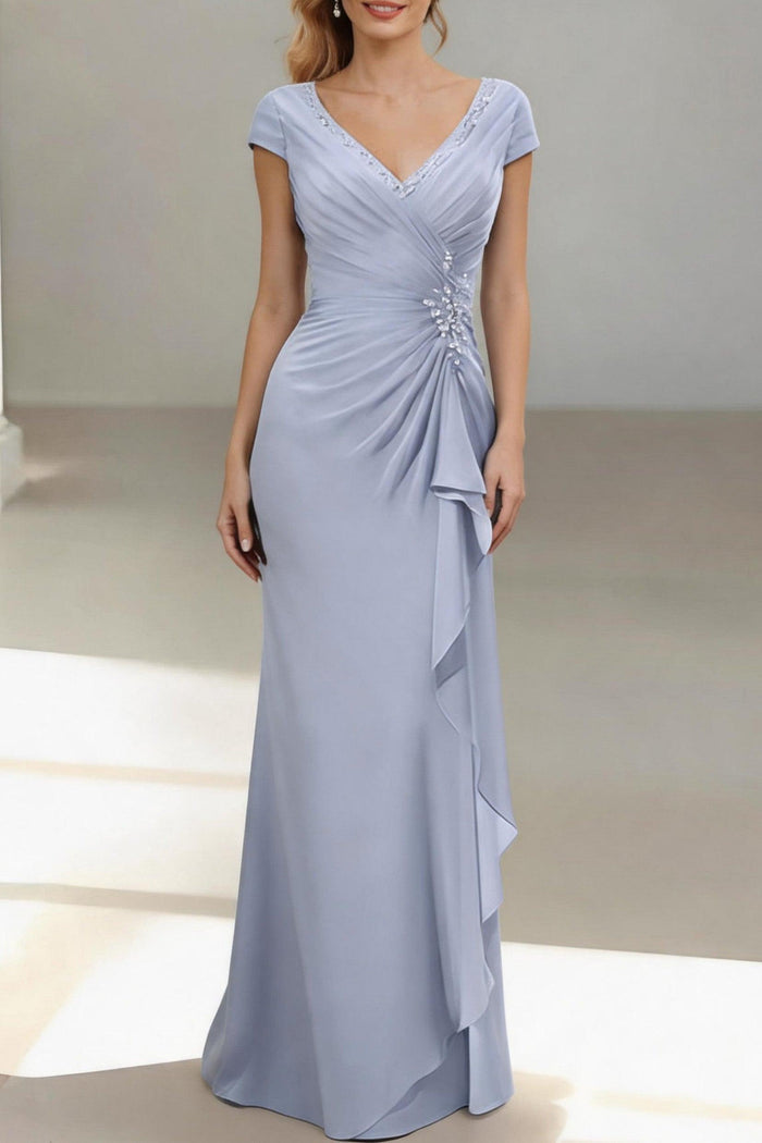 Sheath-Column Floor Length Chiffon Mother of the Bride Dress CM0436