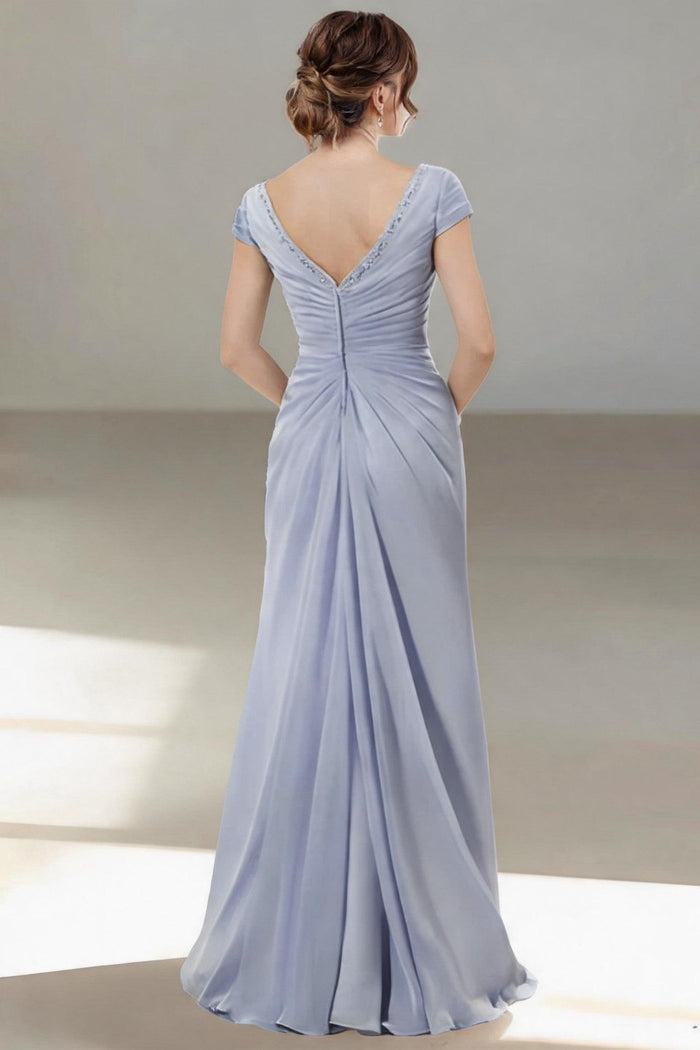Sheath-Column Floor Length Chiffon Mother of the Bride Dress CM0436