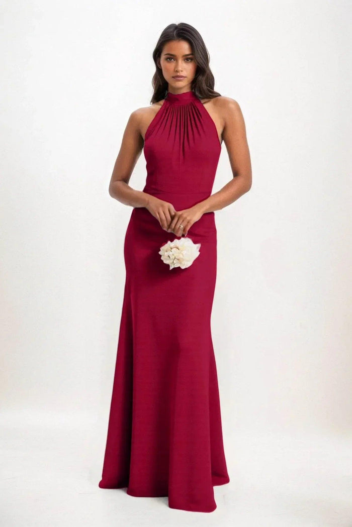 Sheath-Column Maxi Elastic Cloth Dress CB0814CS - COCOMELODY