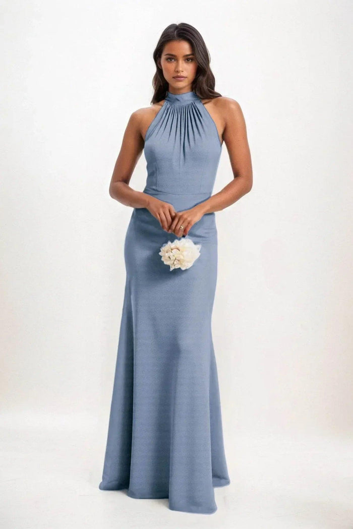 Sheath-Column Maxi Elastic Cloth Dress CB0814CS - COCOMELODY