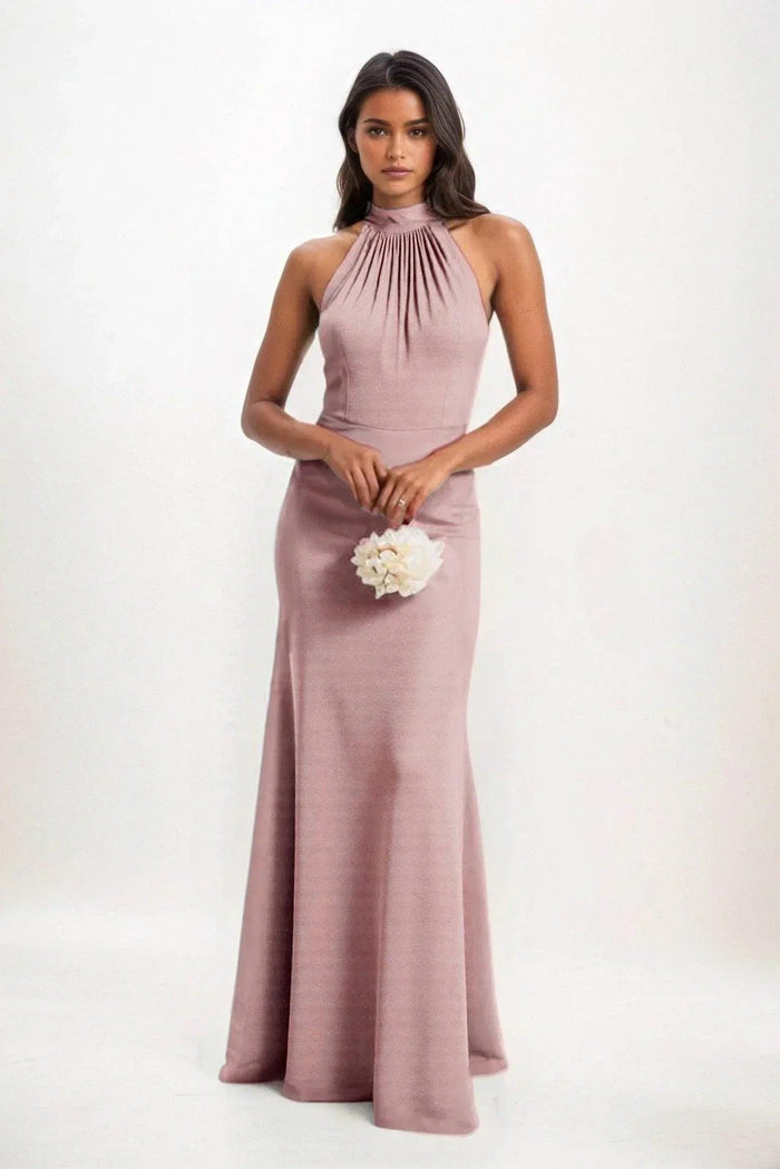 Sheath-Column Maxi Elastic Cloth Dress CB0814CS - COCOMELODY