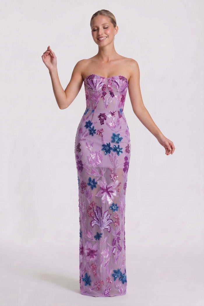 Sheath-Column Maxi Lace Wedding Guest Dress CG0320