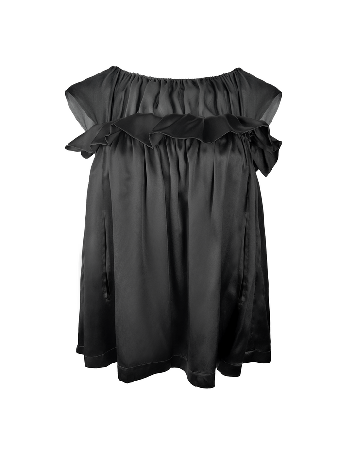 Sheering Cape Top - Black*