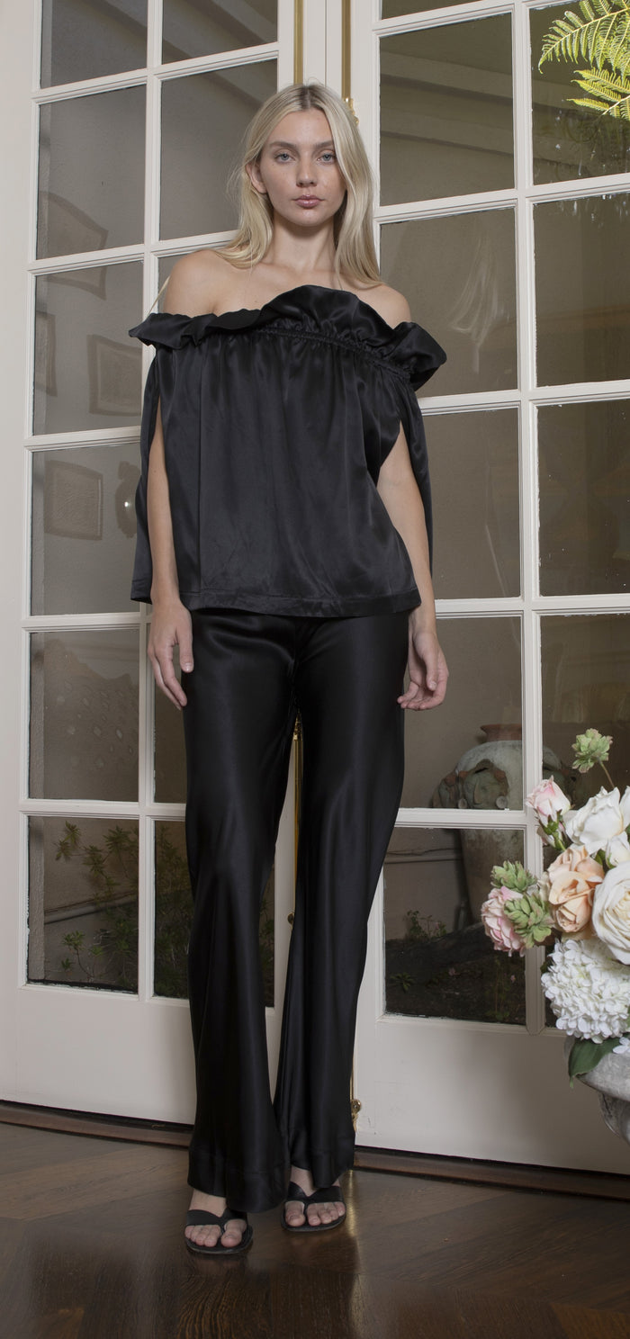 Sheering Cape Top - Black*