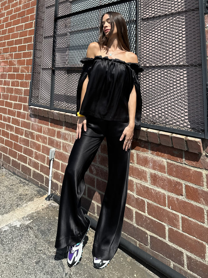 Sheering Cape Top - Black*