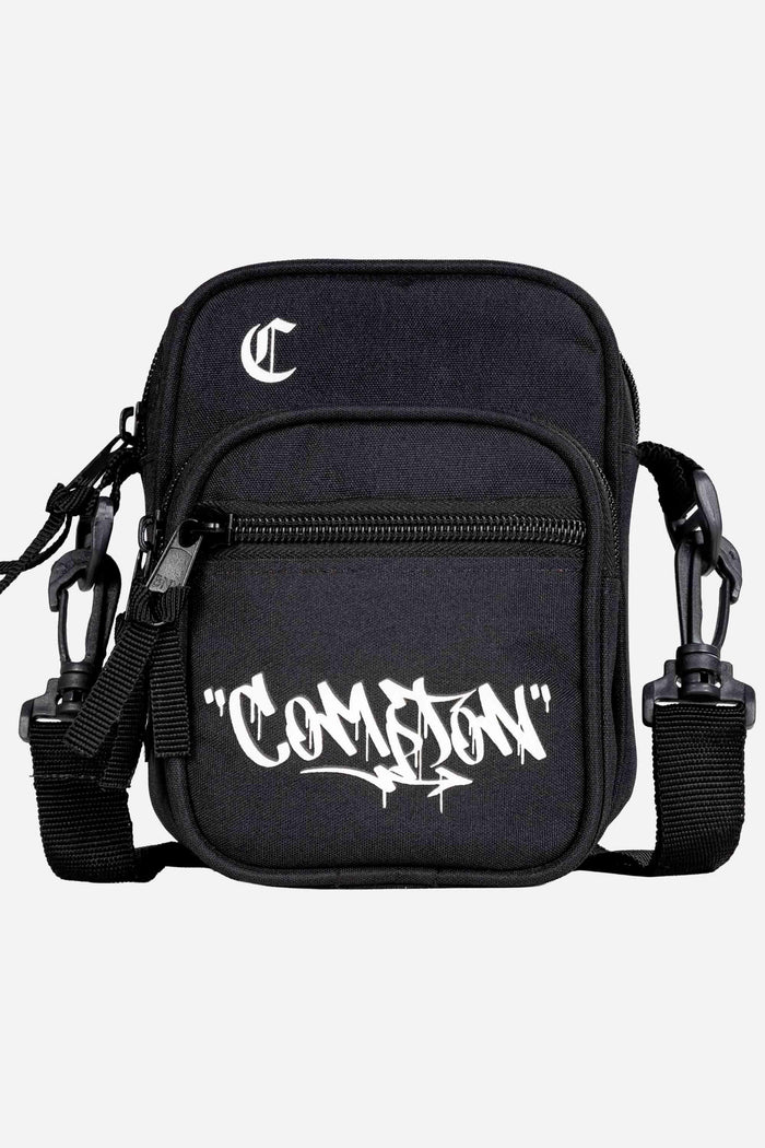 Shoulder Bag Compton Grafite Relevo Preta - COMPTON