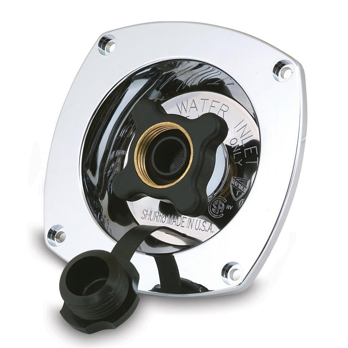 SHURFLO Pressure Reducing City Water Entry - Wall Mount - Chrome - Campervan HQ