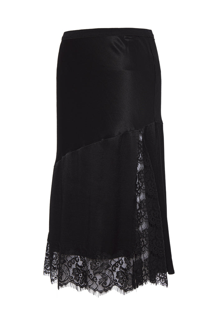 Sienna Bias Skirt - Black