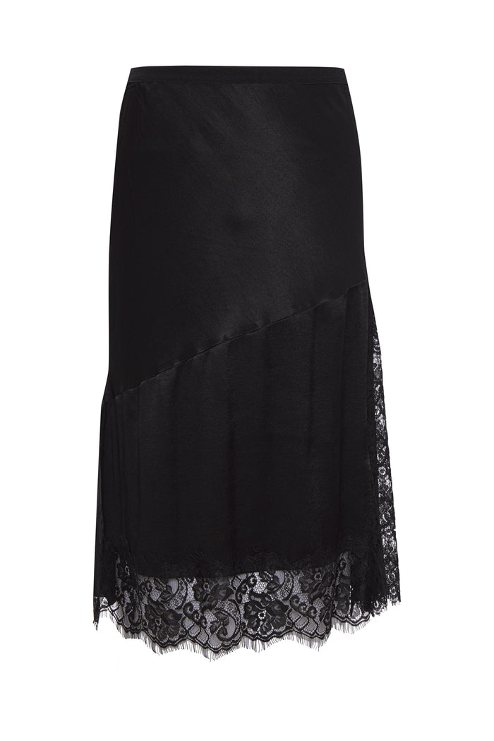 Sienna Bias Skirt - Black