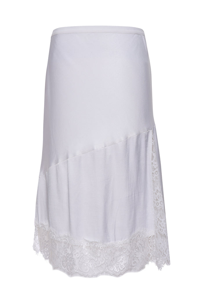 Sienna Bias Skirt - Bright White
