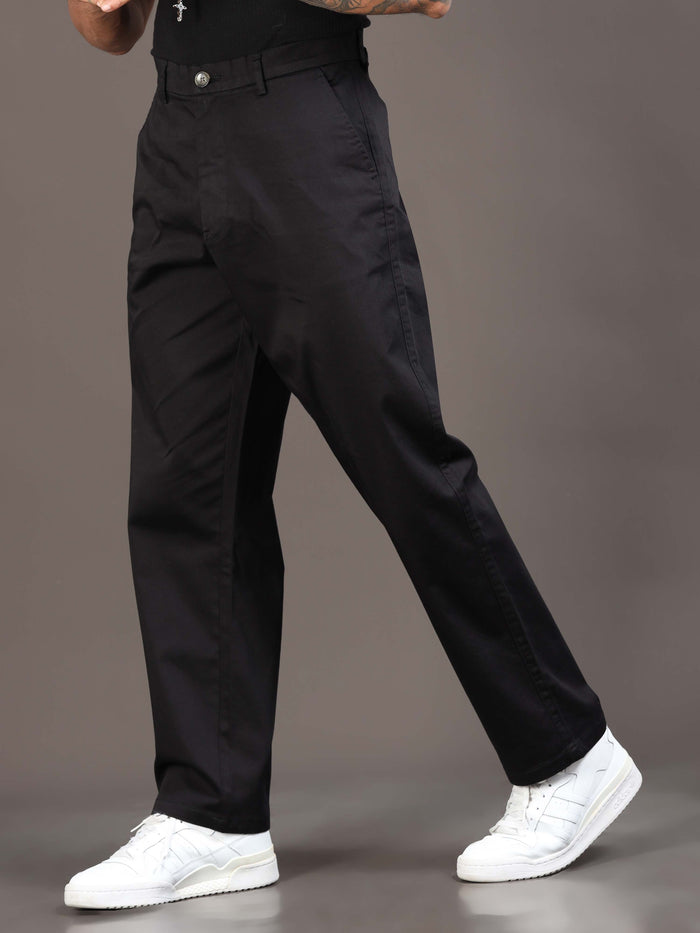 Relaxed Trouser In Black for Men